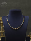 Gold roseflower ball beaded necklace set