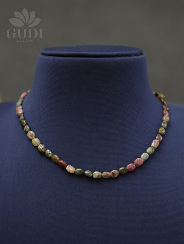 Natural stone beaded necklace set