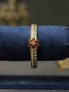White Jadau kada/Bracelet - Floral