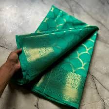 Alia inspired teal banarasi silk saree