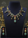 Sabyasachi inspired victorian finish multicolor statement necklace set