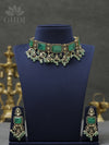 Doublet stone moissanite necklace set