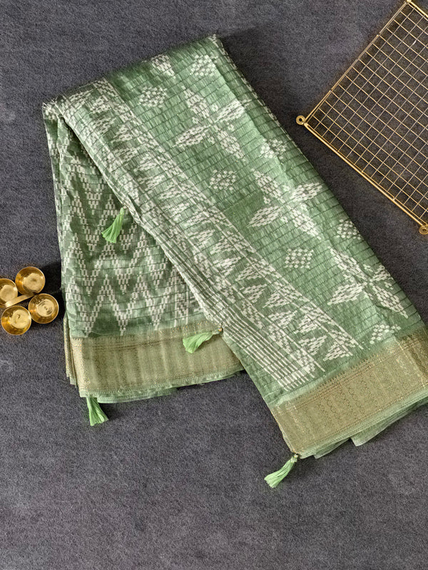 Banarasi soft silk - green