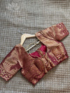 Royal Maroon Banarasi silk blouse