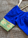 Blue silk blouse