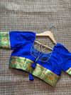 Blue silk blouse