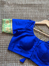 Blue silk blouse