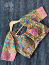 Brown kalamkari silk blouse