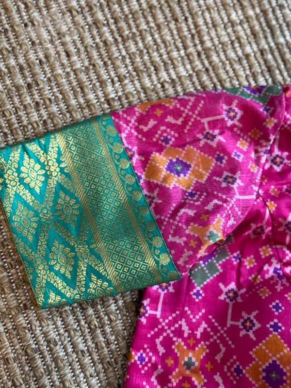 Pink Patola silk blouse
