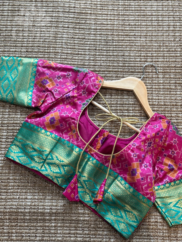Pink Patola silk blouse