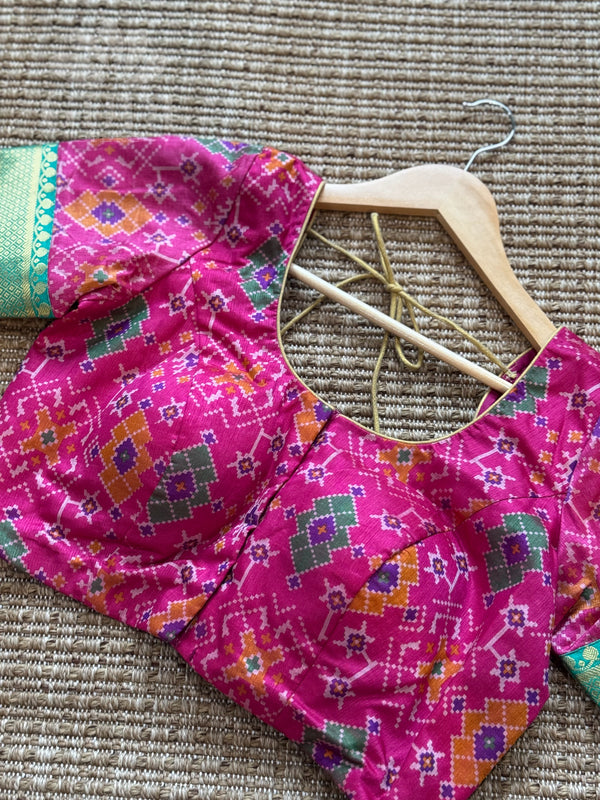 Pink Patola silk blouse
