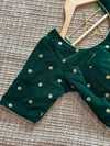 Green velvet blouse