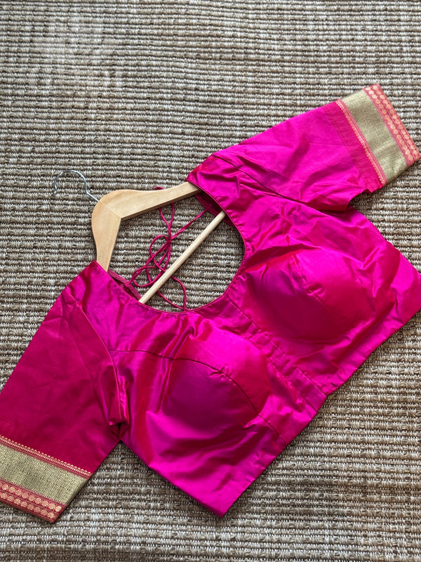 Pink silk blouse