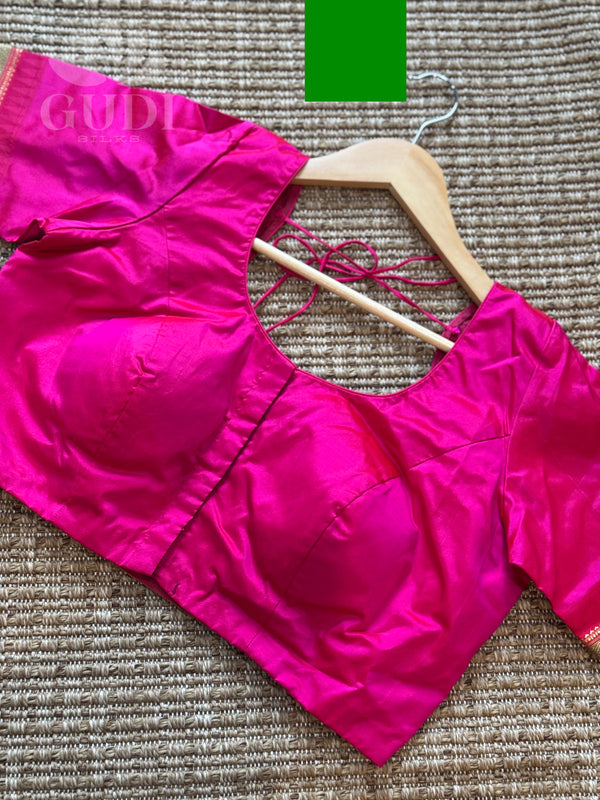 Pink silk blouse