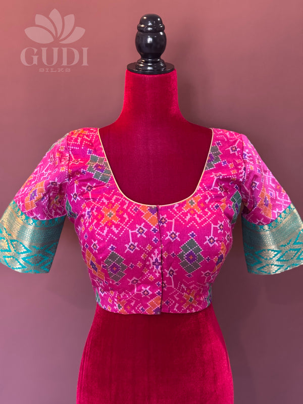 Pink Patola silk blouse