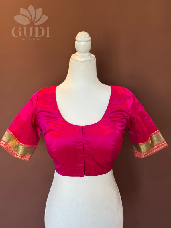 Pink silk blouse