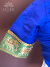 Blue silk blouse
