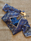 Blue Banarasi silk blouse