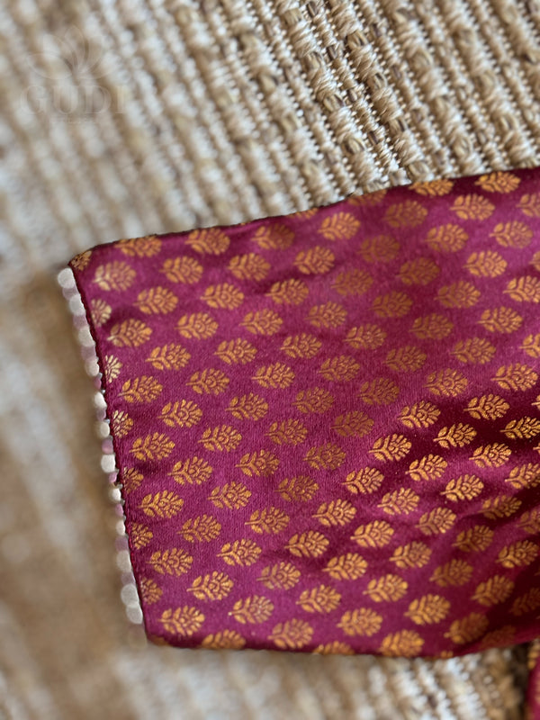 Maroon silk blouse