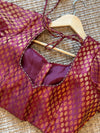 Maroon silk blouse