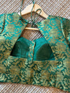 Green Banarasi silk blouse