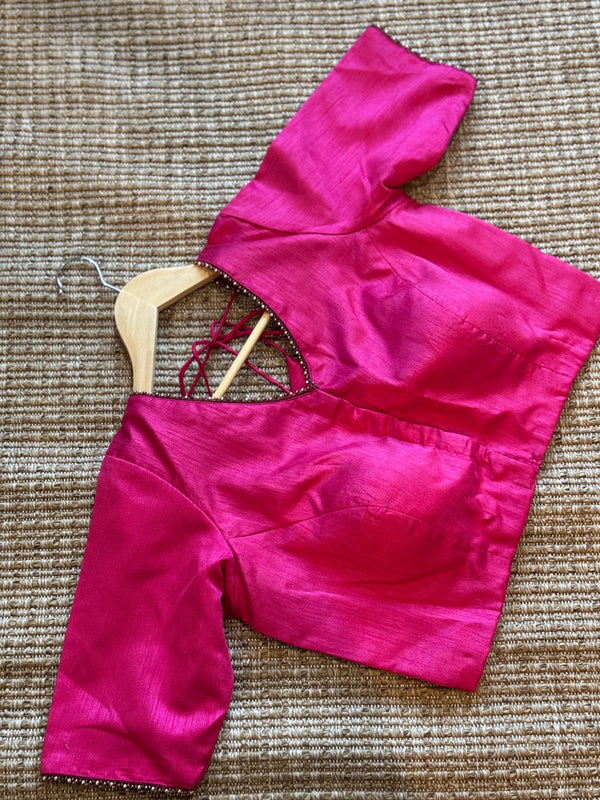 Pink silk blouse