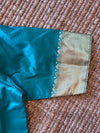 Blue silk blouse
