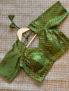 Green Banarasi silk blouse
