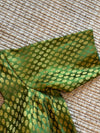 Green Banarasi silk blouse