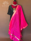 Pink silk duppatta
