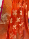 Orange silk duppatta