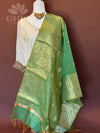 Green silk duppatta