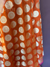 Orange silk banarasi duppatta