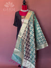 Green silk duppatta