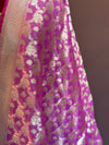Pink silk banarasi duppatta