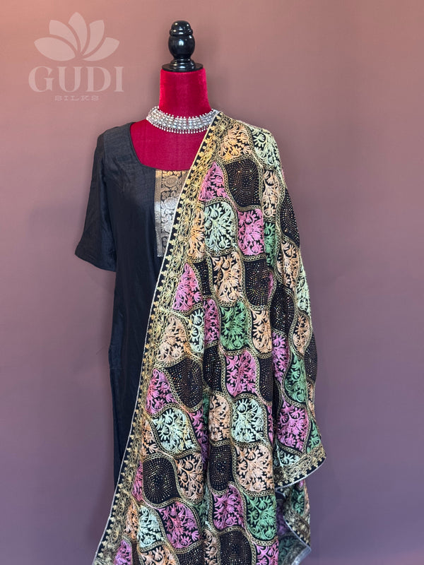 Multi sequin duppatta