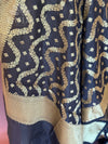 Black silk banarasi duppatta