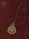 Maang Tikka - Antique with Pearls and Kempu