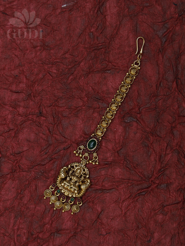 Maang Tikka - Antique with Kempu