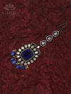 Maang Tikka - Kundan - Blue
