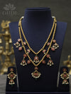 Jadau Necklace -Gold beads - Two layered