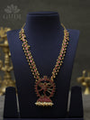 Jadau Necklace -Emerald beads - 4 layered