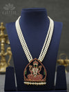 Jadau Necklace - Lakshmi Jadau with 3 layered pearl strands