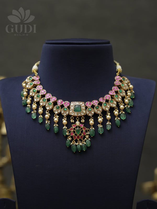Jadau Necklace - Floral
