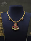 Jadau Necklace - Lakshmi with elephant adigai necklace
