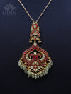 Jadau pendant - Grand double peacock