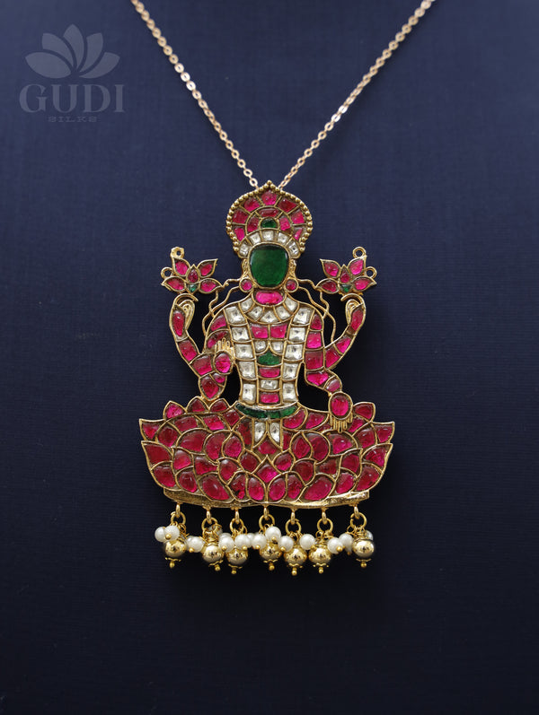 Jadau pendant -Lakshmi