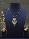 Cubic Zirconia pendant with earrings