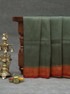 Banarasi soft silk - Bottle green