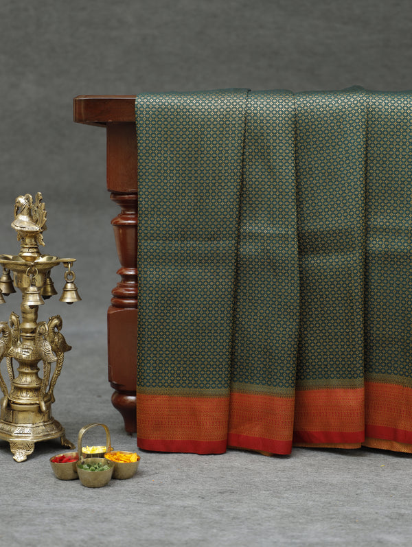 Banarasi soft silk - Bottle green